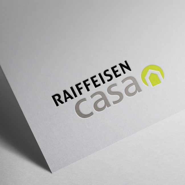Raiffeisen Casa Logo mit Prägung