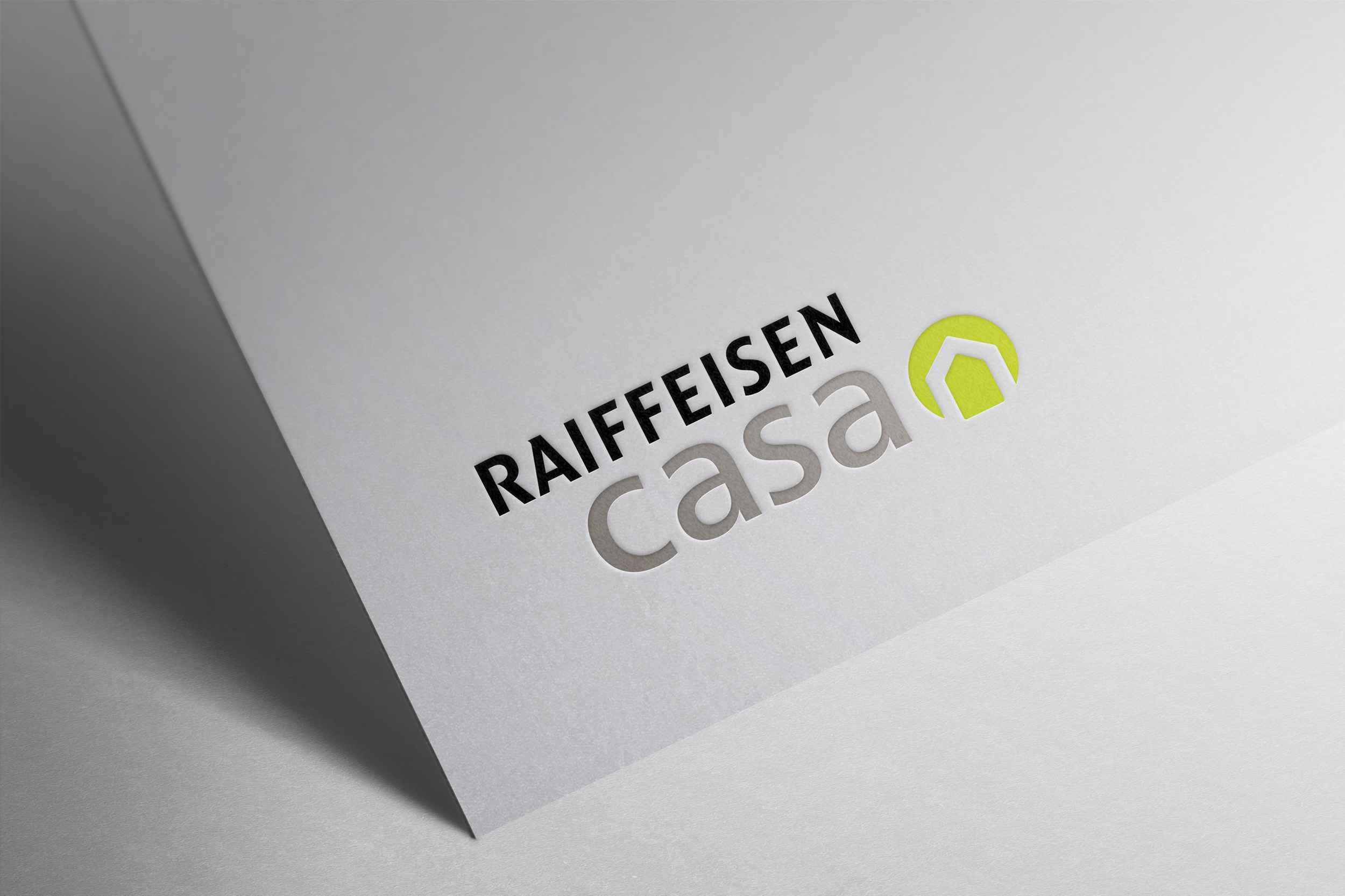 Raiffeisen Casa Logo mit Prägung