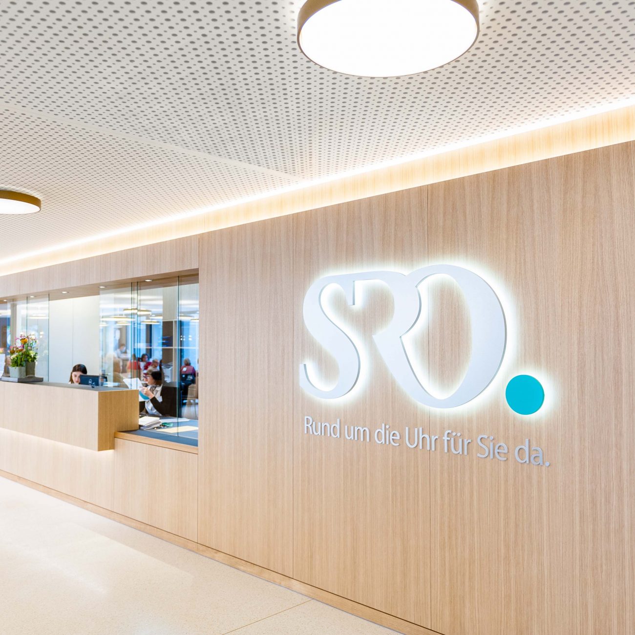 SRO Spital Region Oberaargau 3D Beschriftung Empfang