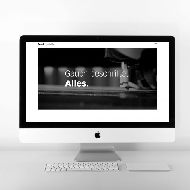 Gauch Webseite Vorschau auf Monitor