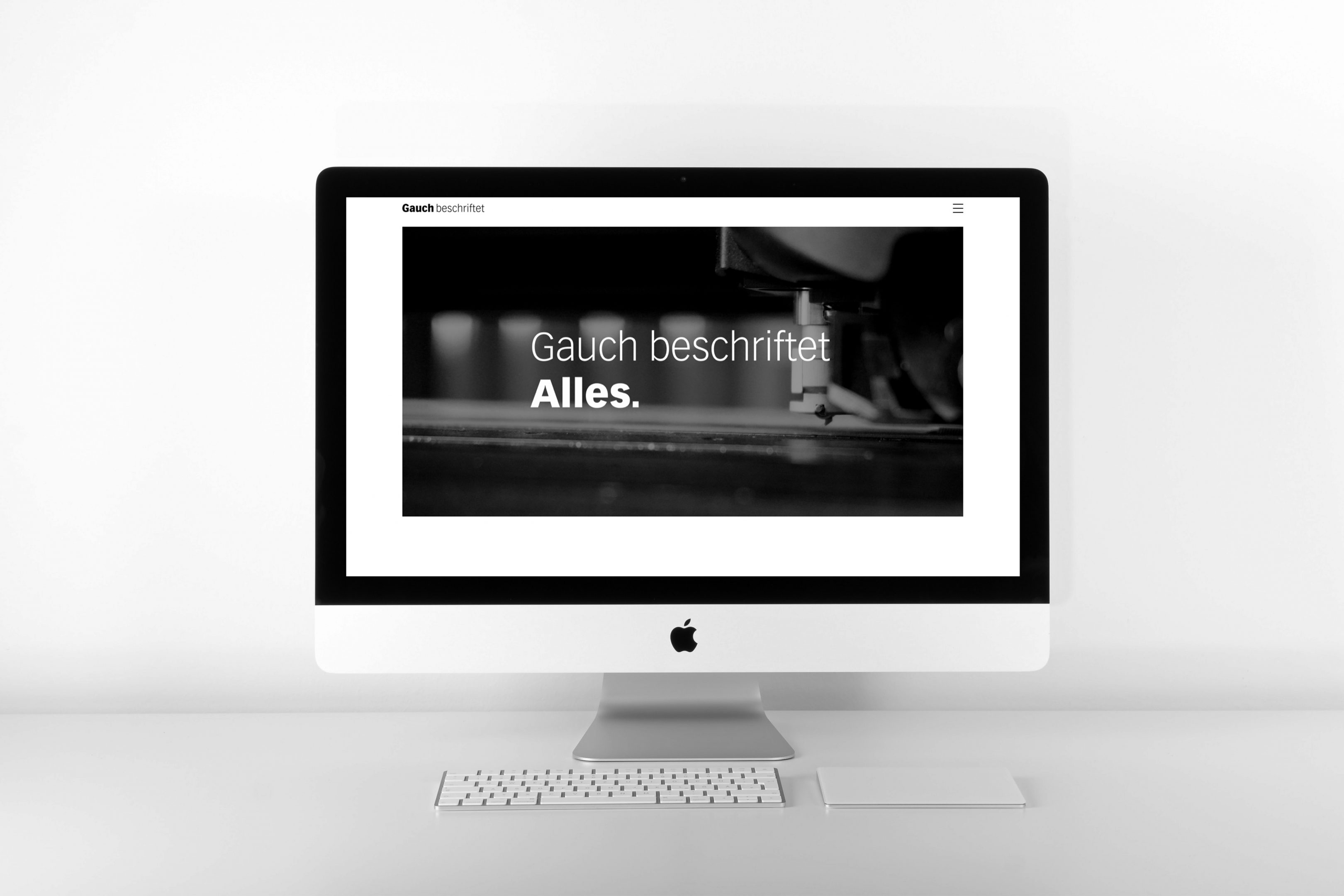 Gauch Webseite Vorschau auf Monitor